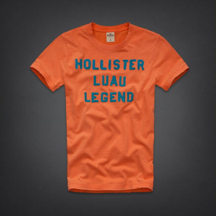 Tee shirt Hollister Homme Orange